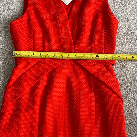 NWT Anthropologie Cross Front Sheath Dress Red Sz4 Petite Mini Host Pick twice - Picture 12 of 12